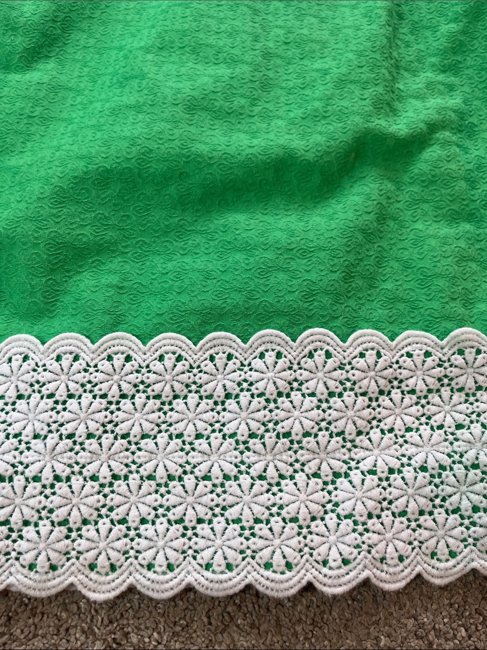 🍀🌼☘️Lilly Pulitzer sz4 Daisy Embossed Green Shift Embroidered Hem Bows WOW! EUC - Picture 5 of 13